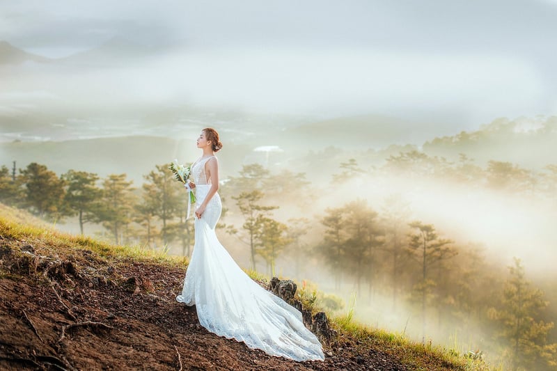 Bride getting ready for wedding